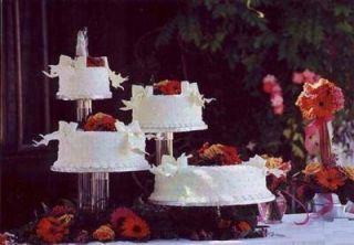 4 Tier Clear Wedding Cupcake Cup Cake Stand Set New