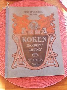 Koken 1902 Cuba Hispanic Barber Chair Shaving Mug Barber Pole Razor Catalog