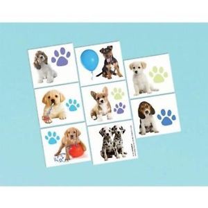 Party Pups Assorted Tattoos 1 Perforated Sheet Birthday Favors and Supplies