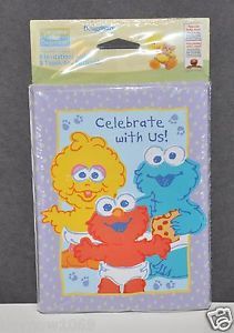 Sesame Street Baby Elmo Invitations 8 PC Invites 8 Thank You Party Supplies
