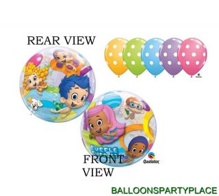 Bubble Guppies Balloons Polka Dot Set Kit Birthday Supplies Mylar Latex Party
