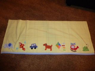 Valance Pottery Barn Kids Curtain A to Z Alphabet Car Space Green Blue Dog Frog