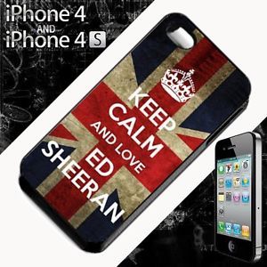 Ed Sheeran Keep Calm Hard Back Case Cover Fits iPhone Four 4 4S Mobile Phone