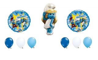 The Smurfs 2 Smurfette Girl Shaped Birthday Party Mylar Foil Balloon Set