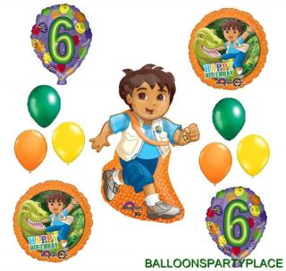 6th Birthday Go Diego Go Balloons Set Party Supplies Dora The Explorer Sixth Six