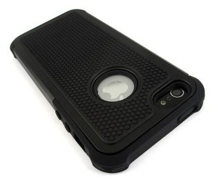 Black Defender Heavy Duty Protective Silicone Cover Case Apple iPhone 5