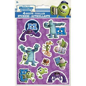 Monster Inc University 40 Stickers 4 Sheets Birthday Party Supplies Favor U