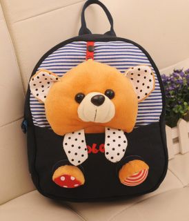 Lovely Cartoon Backpack for Kindergarten Kids Removeable Toys Attached Cute Bag