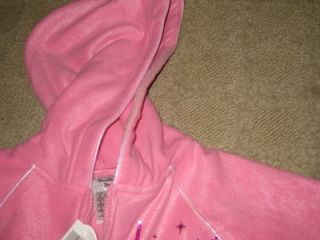 Disney Sleeping Beauty Princess Aurora Large L Pink Girl Jacket Shimmer Hooded