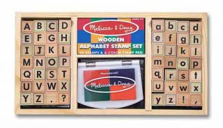 Alphabet Wooden Stamp Set 61 PC Kit Melissa and Doug