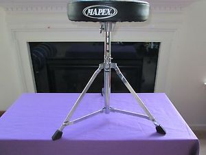 Used Mapex Padded Round Heavy Duty Stool Seat Throne Chair for Drum Set Drummer