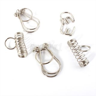 20pcs Brain Teaser Metal Wire IQ Puzzle Ring Test Mind Game Kid Toy