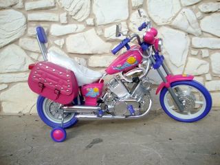 Brand New Princess Pink Kids Ride on Harley Style Deluxe Motorcycle
