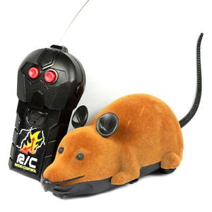 New Scary RC Simulation Plush Mouse Mice with Remote Controller Kids Toy Gift BN