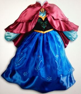 New  Frozen Princess Anna Costume Dress Folk Style Gown Size 7 8