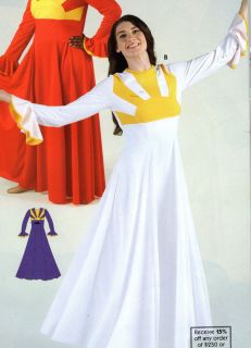 Praise Dress Liturgical Dance Gold Purple Praisewear Womens Plus Sunrise