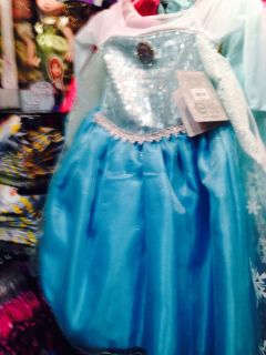  Frozen Elsa Princess Costume Icicles Gown Dress Size 2 3