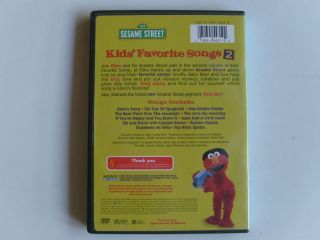 Sesame Street Kids Favorite Songs 2 DVD Music Video Elmo Snuffy Zoe Baby Bear