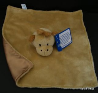 New Tales of Glory Brown Monkey Lovey w Bow ONE2BELIEVE Baby Security Blanket