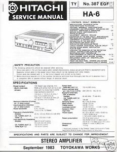 Copy Service Manual Hitachi Ha 6 Int Amp