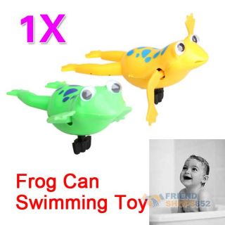 Wind Up Swimming Frog Pool Bath Luau Party Favors Cute Frogs Can Swimming Toys