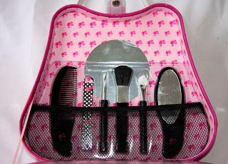 New Barbie Kids Stylin' Toy Make Up Set Pink Case Girls Play Dress Up Makeup