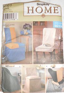 Simplicity Pattern 8261– Chair Covers One Size “Sew Simple So Chic”