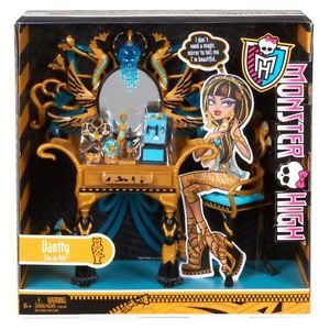 Monster High Cleo de Nile Vanity Dressing Table Chair Desk Mirror Room Playset