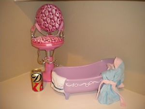 Our Generation American Girl Doll Battat Bath Tub Salon Chair Beauty Chair
