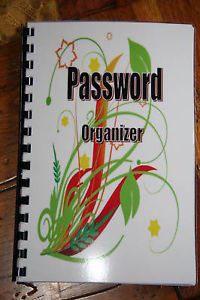 Internet Password Book Organizer Double Pages New