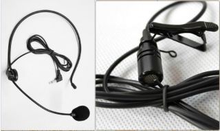 Hands Clip on Mini Lapel Mic Microphone Headset Head Mounted Microphone 3 5mm