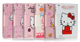 White Hello Kitty Leather Case Stand for Apple iPad 2