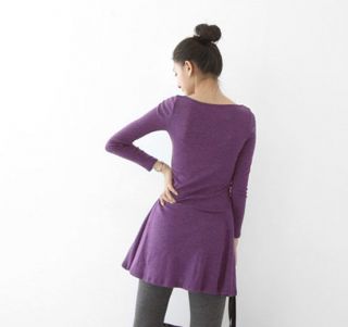 Women's Fashion Casual Elegant Solid Slim Tunic Long Sleeve Autumn Dress Shirt
