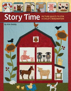 Story Time Child Picture Quilts New Book Applique Puppy Dog Cat Bunny Pigs Owl