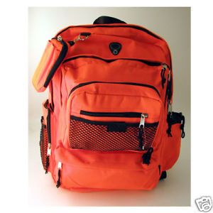 Deluxe Heavy Duty Bright Orange Backpack