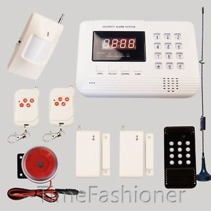 GSM PSTN SMS Wireless Home Security Alarm System Auto Dialer with Backup Battery