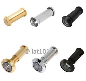 Mini Wide Angle Door Peephole Viewer for Home Safety Silver Brass Black Color