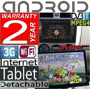 Radio PC Android Tablet Internet WiFi 3G DVD 7" GPS 2Din DVB T Detachable iPad