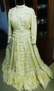 Ladys Edwardian 1800's Wedding Dress No Out of U s Shipping