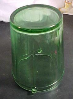 Green Depression Glass Ice Bucket