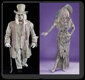 Ghostly Couples Costume Ghost Marley Horror Halloween Adult Mens Womens