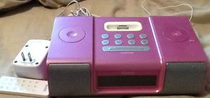 iHome Limited Edition Pink iPod iPhone Clock Radio Charger Dock Speaker
