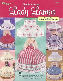 Lady Lamps Plastic Canvas Doll Patterns New RARE