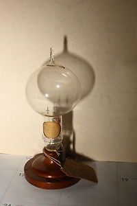 1880s Edison Lamp LIGHTBULB Socket Light Bulb Bipolar Fan Motor Copper Clamps