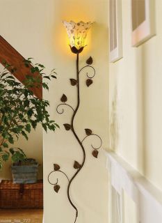 New Pretty Floral Wall Sconce Light Lamp Flower Lighted Wall Art Bedroom Hall