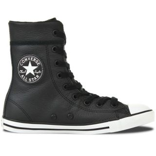 Converse Chuck Taylor All Stars Dainty x Hi Leather Womens Shoe Black Footwear