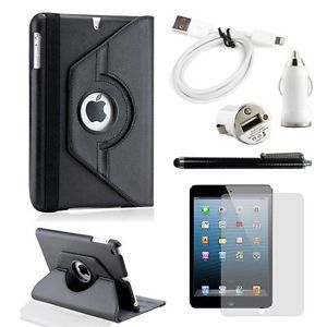 Linqs iPad Mini 5 Accessories Bundle 360 Degrees Rotating Stand Leather Case