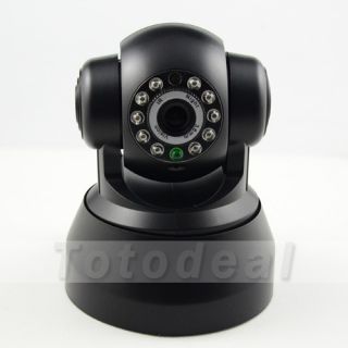 Wireless Pan Tilt IP Network CCTV Outdoor Surveillance Security Camera Black
