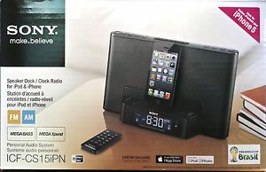 Sony Dream Machine ICF CS15IPN • iPod iPhone Speaker Dock • Clock Radio • NIOB