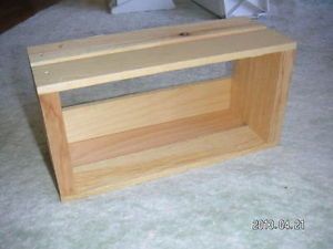 Woodline Works Natural Wood CD Jewel Case Holder Crate Storage Organizer Rack